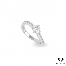 White Gold Round Brilliant Cut Diamond Ring 0.50ct F/SI1 White Gold Round Brilliant Cut Diamond Ring 0.50ct F/SI1